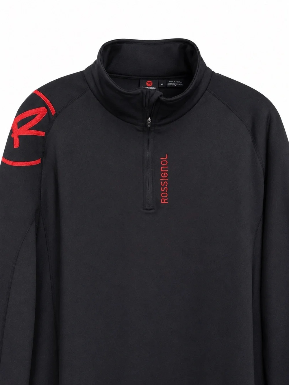 Rossignol XL Quarter Zip Pullover Black Performance Stretch Ski Golf Jacket